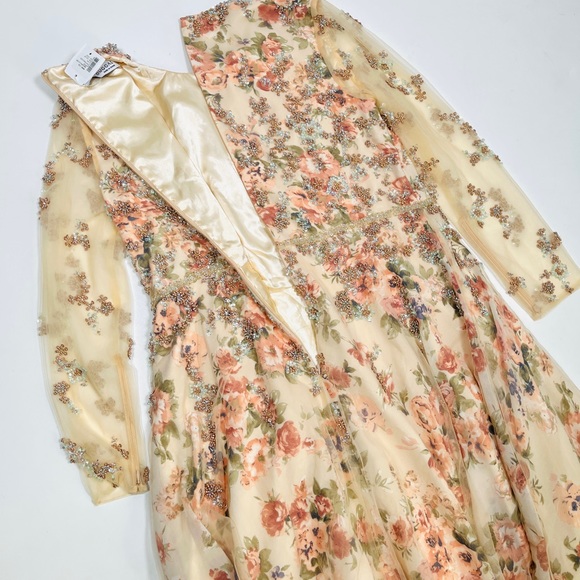 MAC DUGGAL floral beaded dress gown - Picture 13 of 13